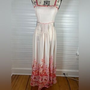 NWT Commense Floral Print Lace Up Back Cut Out Dress SZ S Kentucky Derby